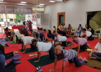 मा.सभागृह नेते श्रीनाथ भिमाले व मा.नगरसेविका.सौ.वंदनाताई भिमाले यांच्याकडून योगदिवस साजरा!