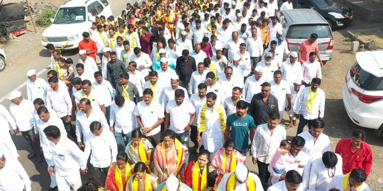 श्री.शहानशहावली ग्रामविकास पॅनलच्या प्रचाराचा धुमधडाक्यात शुभारंभ.