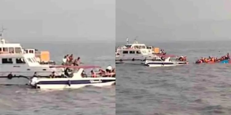 मुंबईत गेट वे ऑफ इंडियाजवळ एलिफंटाला जाणारी ‘नीलकमल’ फेरीबोट उलटली!