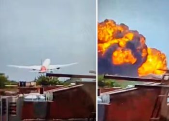 अहमदाबादमध्ये टेकऑफनंतर काही मिनिटात विमान रहिवासी भागात कोसळले!