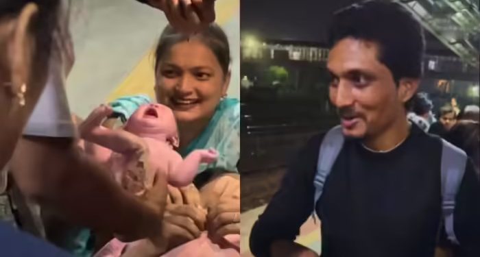 मुंबईत चमत्कारिक प्रसंग! ट्रेन थांबवून तरुणाने केली महिलेची प्रसूती!