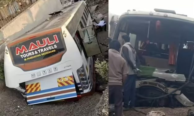 नाशिकहून कोकण सहलीला गेलेल्या विद्यार्थ्यांच्या बसचा साताऱ्यात अपघात!